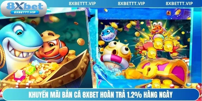 Khuyến Mãi Bắn Cá 8XBET - Giá Trị Khủng, Tham Gia Dễ Dàng 3 Khuyến mãi bắn cá 8xbet hoàn trả 1.2% cho VIP